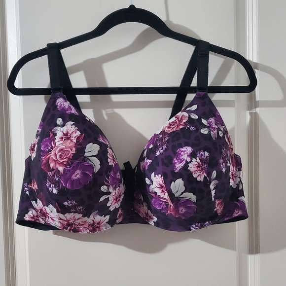Torrid Floral Plunge Smooth 360 Back Smoothing Bra 46DD - Picture 4 of 7